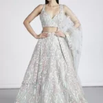 Sequinned embroidered lehenga