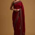 Threadwork raw silk saree