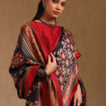 Floral Printed Pashmina Saree