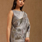Floral Printed Tussar Saree