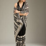 Pure Georgette Saree Elevated with Threadwork Embroidery
