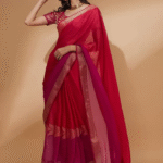 Floral Woven Design Saree in Breathable Pure Chiffon