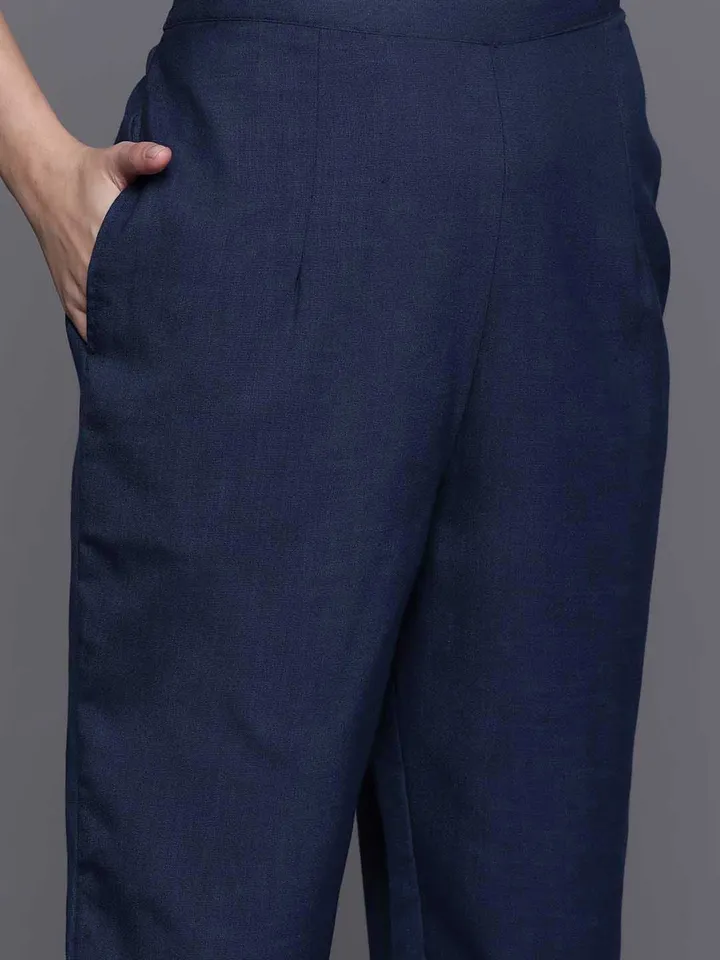 Ethnic Motifs Printed Pure Cotton Kurta with Trousers & Dupatta - Image 3