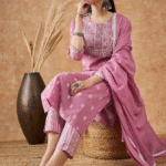Floral Printed Pure Cotton Kurta with Trousers & Dupatta