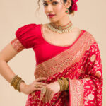 Red Zariwork Banarasi Silk Saree
