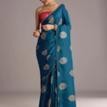 Woven Design Zari Saree With Gotapatti Border