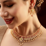22K Gold-Plated Brass Emerald Ruby Pink Kundan & CZ Stone Traditional Necklace Set