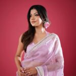 Lavender Threadwork Tissue Saree