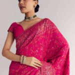 Soft Silk Saree with Jaal Woven Embroidery