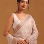 Premium Georgette Saree with Rich Threadwork Embroidery