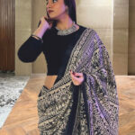Soft Silk Saree with Ethnic Motifs and Tribal Prints